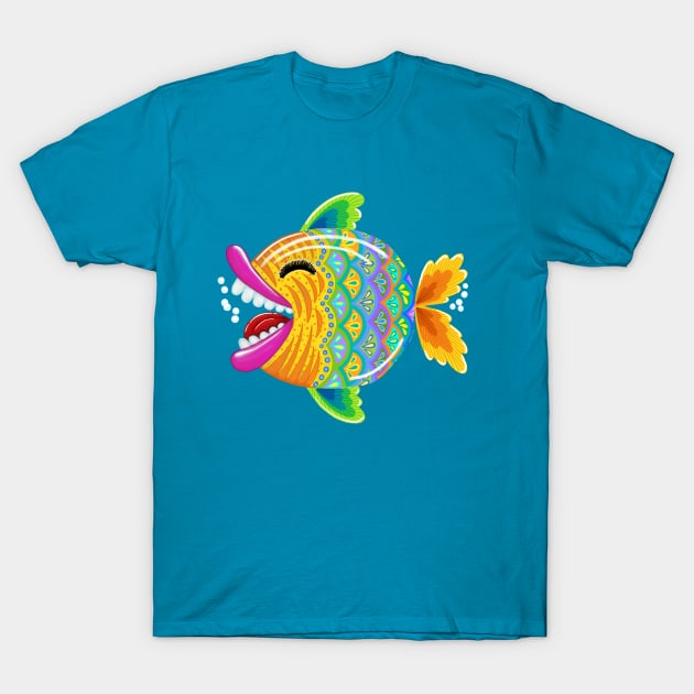 Laughing Fish T-Shirt by SoozieWray